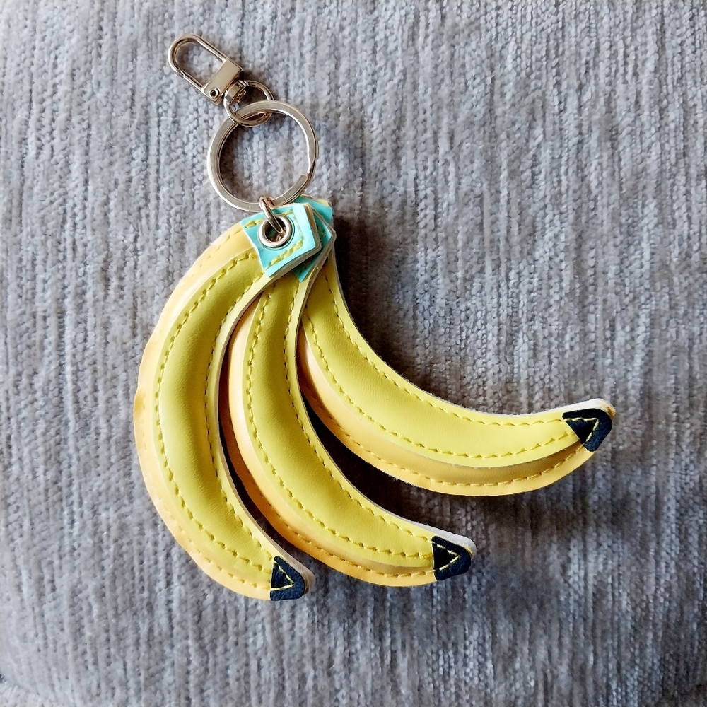 BANANAS Bag Charm Puffy Keychain